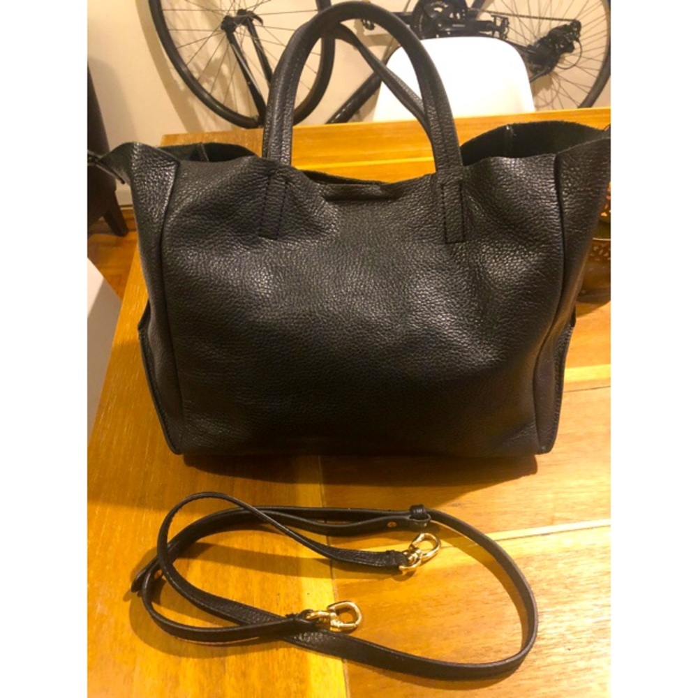 Banana republic soft pebbled leather satchel tote